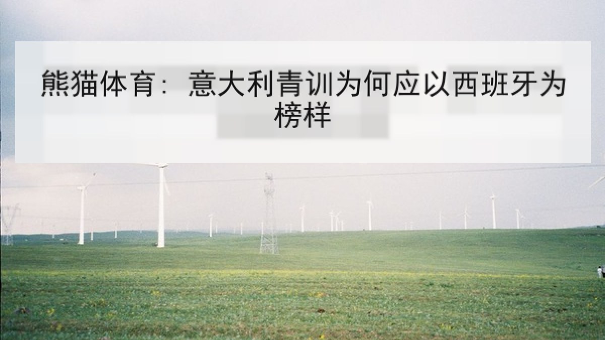 熊猫体育: 意大利青训为何应以西班牙为榜样 熊猫体育: 意大利青训为何应以西班牙为榜样